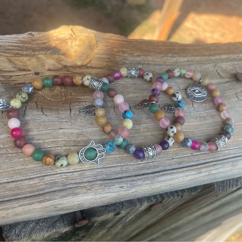 Natural stone beaded Bracelet Set